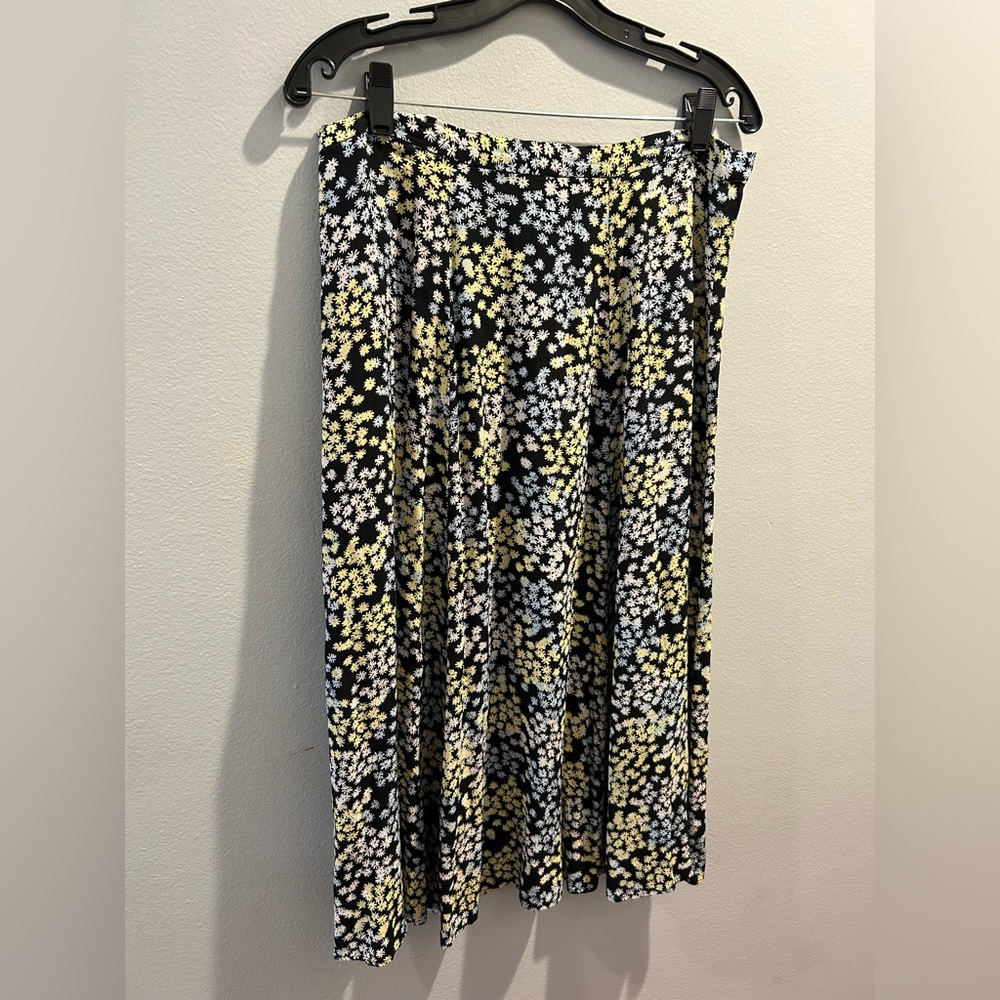 Floral Black and Yellow Women's Skirt
